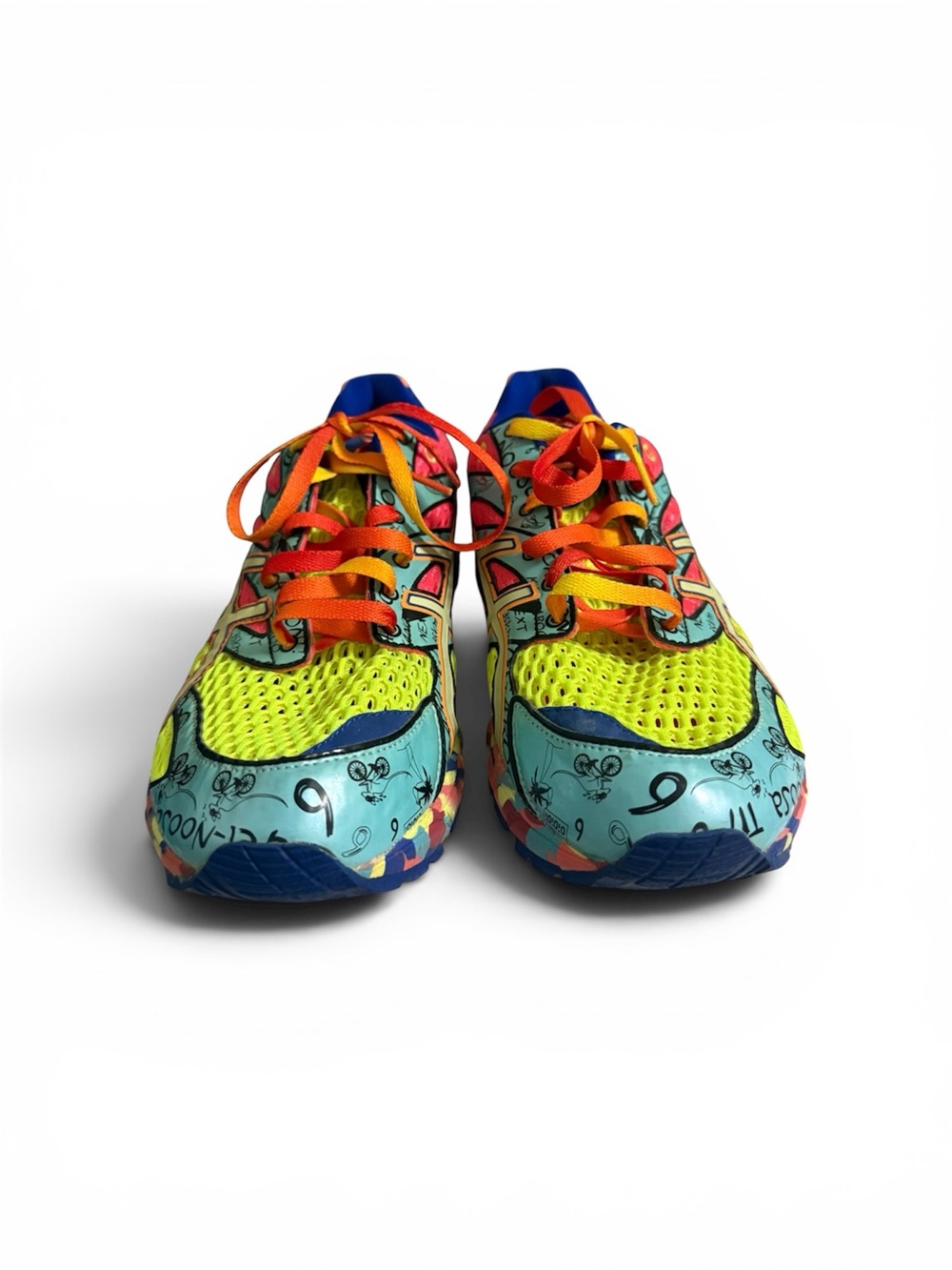 ASICS Noosa Tri 6 Running Shoes,Yellow, Orange & Blue Athletic Shoes - Picture 4 of 6